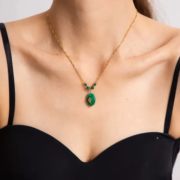 Mosaic_Pendant_Necklace__Necklace_gold_Stainless_steel