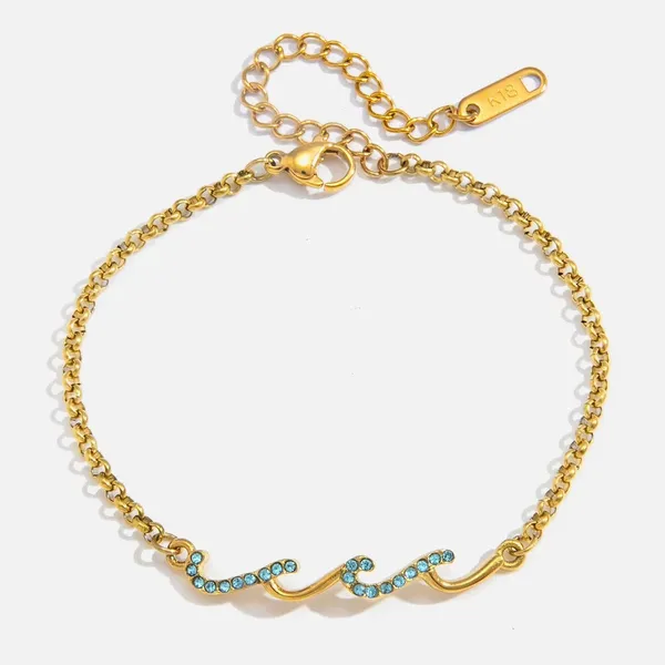 Ocean_Wave_Bracelet__Bracelet__gold_Stainless_steel