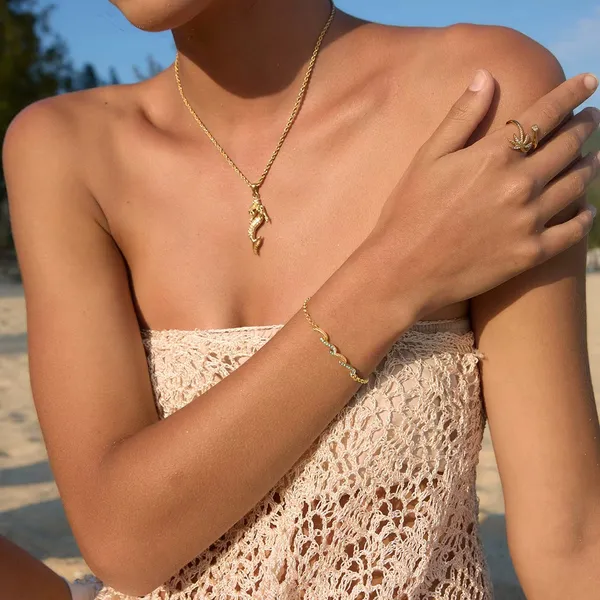 Ocean_Wave_Bracelet__Bracelet__gold_Stainless_steel