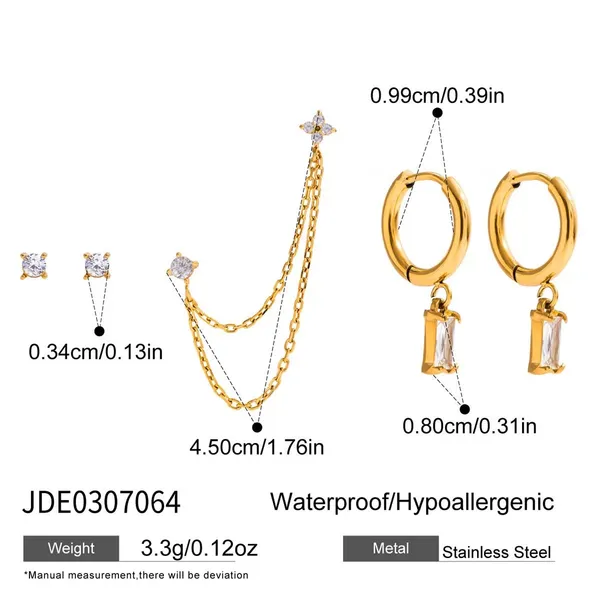 Lynx_Chain_Earrings__Earrings_gold_Stainless_steel