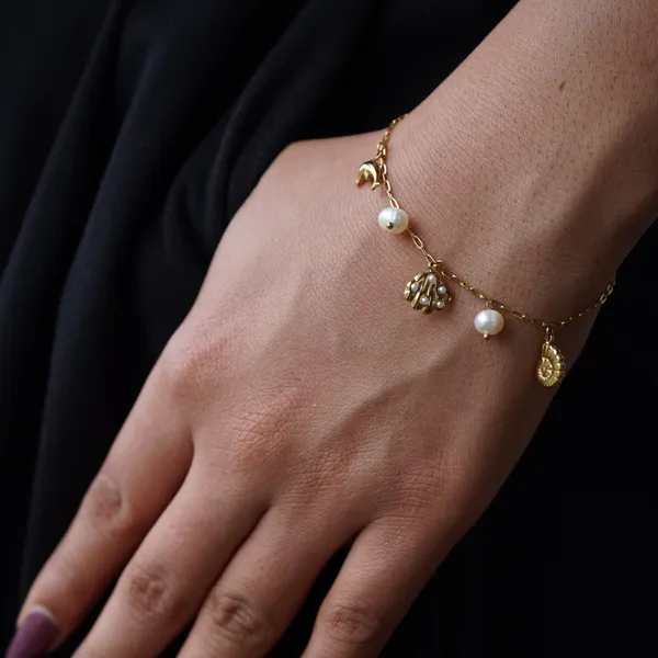 Ocean_Charm__Bracelet__gold_Stainless_steel