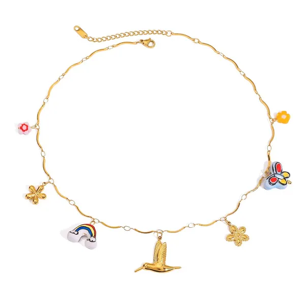 Happy_Charms__Necklace_gold_Stainless_steel