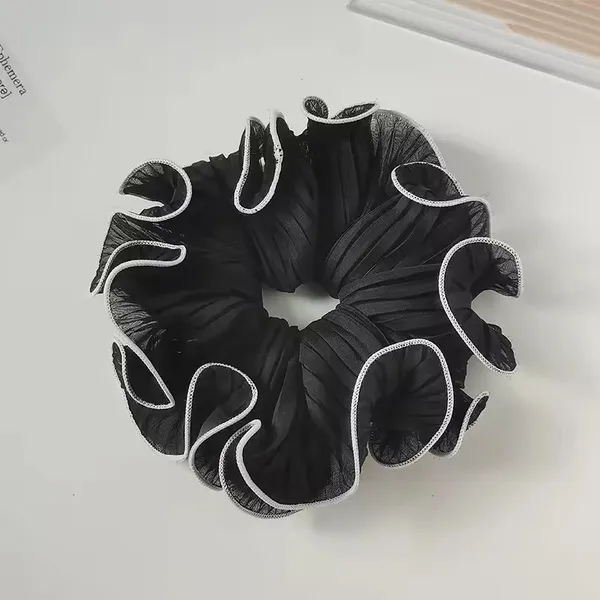 Pleated_Mesh_Scrunchie_Black_Scrunchie__Black_silk