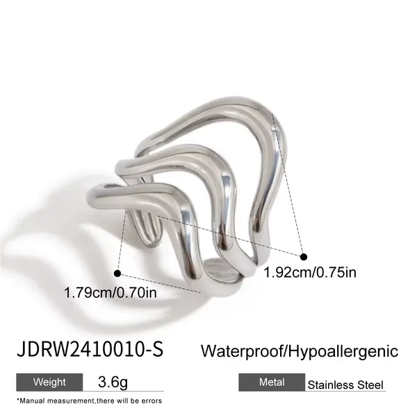 Triple_Wave_Ring__Ring_silver_Stainless_steel