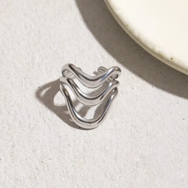 Triple_Wave_Ring__Ring_silver_Stainless_steel