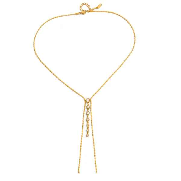 Starlace_Drop_Necklace__Necklace_gold_Stainless_steel