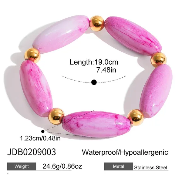 Candy_Marble_Bracelet__Bracelet__pink_Stainless_steel