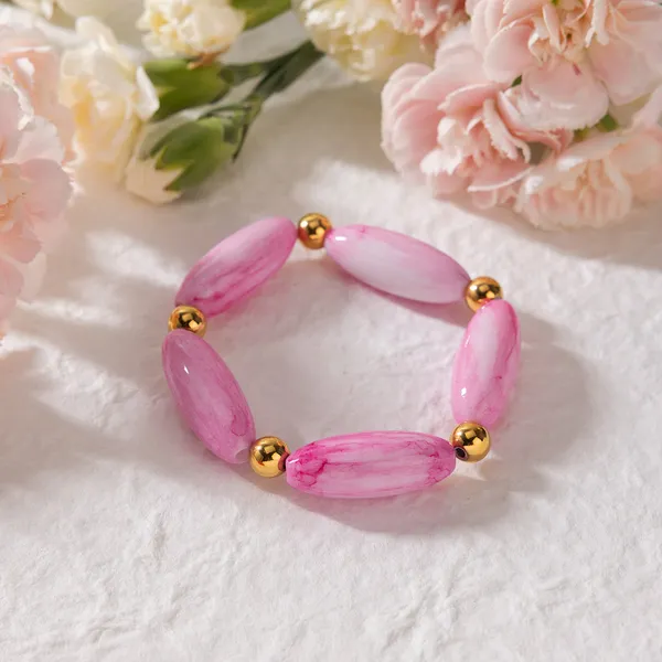 Candy_Marble_Bracelet__Bracelet__pink_Stainless_steel