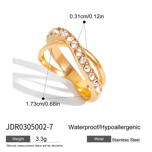 Crystal_Crisscross_Ring_Gold_Ring_Gold_Stainless_steel