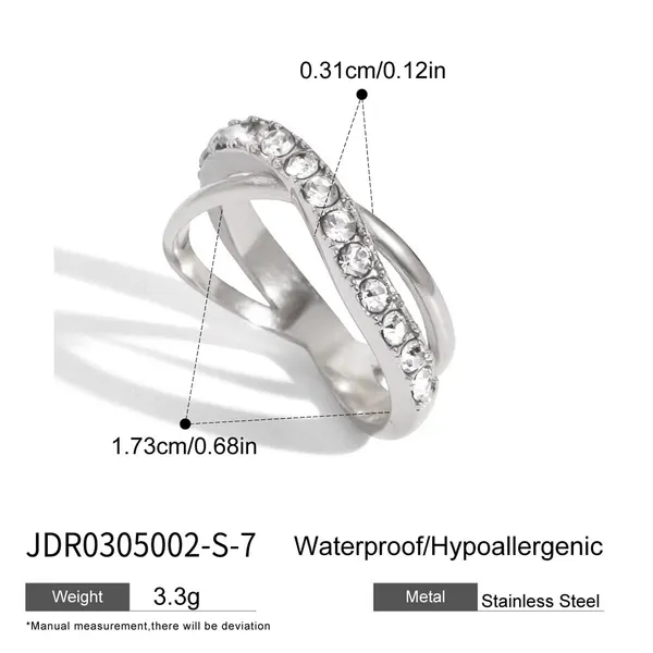 Crystal_Crisscross_Ring_Silver_Ring_Silver_Stainless_steel
