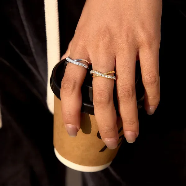 Crystal_Crisscross_Ring_Silver_Ring_Silver_Stainless_steel