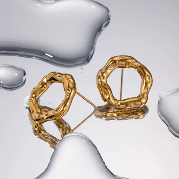 Molten_Hoop_Studs__Studs_gold_Stainless_steel