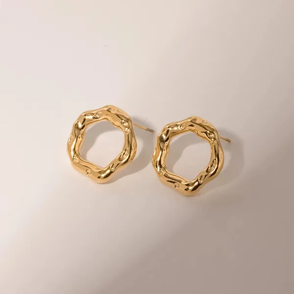 Molten_Hoop_Studs__Studs_gold_Stainless_steel