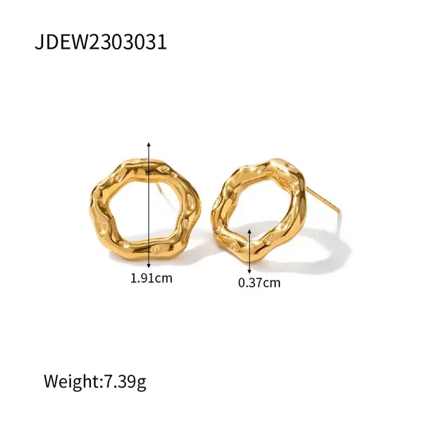 Molten_Hoop_Studs__Studs_gold_Stainless_steel