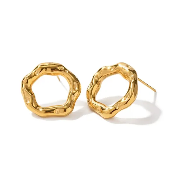 Molten_Hoop_Studs__Studs_gold_Stainless_steel