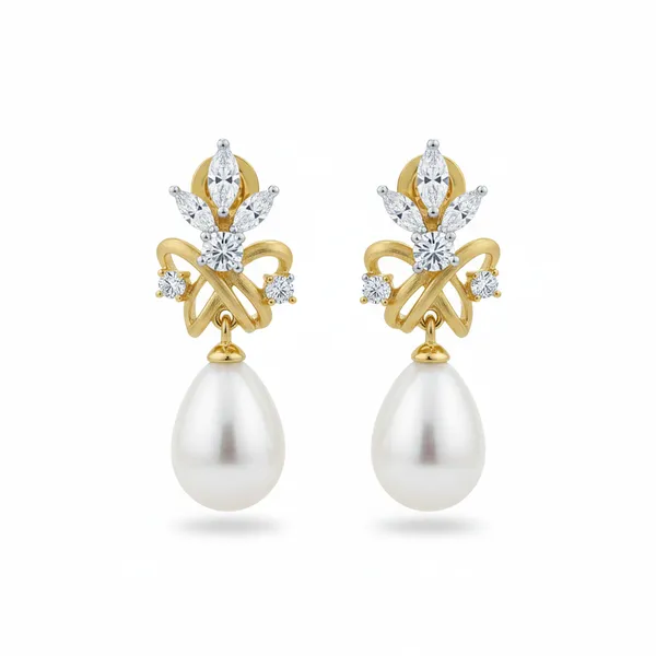 Dewdrop_Bridal_Earrings__Earrings_gold_Stainless_steel