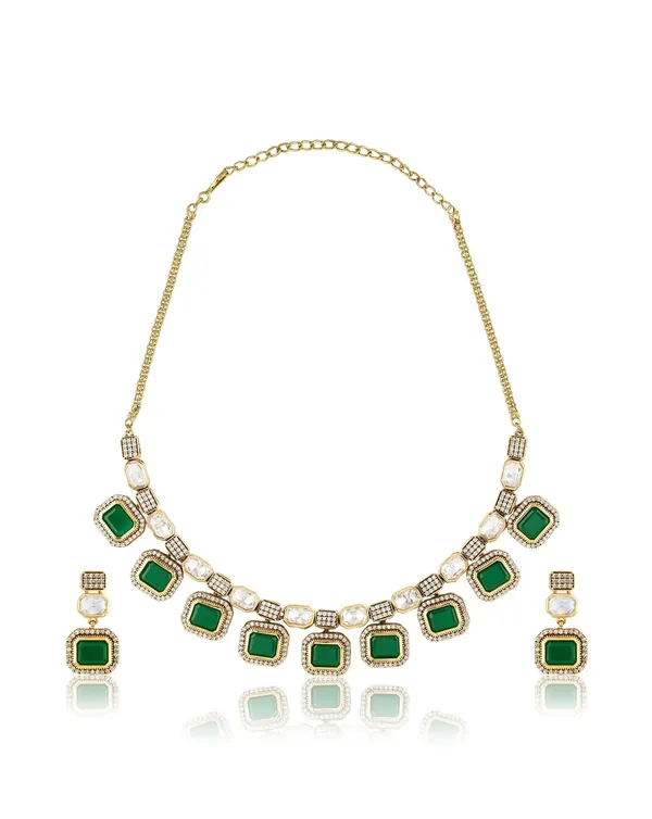 Emerald_Square_Kundan_Necklace_Set__Necklace__gold_Stainless_steel
