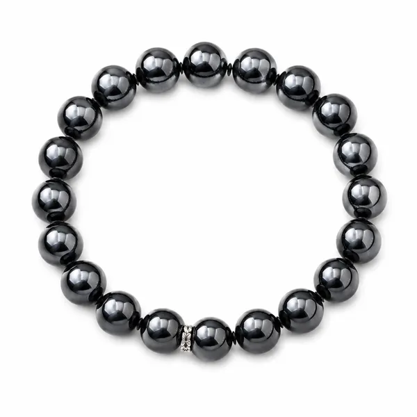 Rieki_Gun_Metal_Crystal_Bracelet_For_Men_Black_Beaded_Reiki_Bracelet__Bracelet__black_Stainless_steel