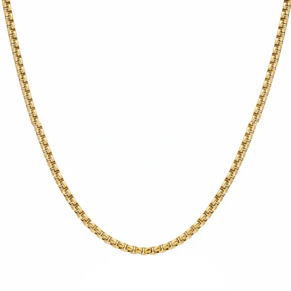 Gold_Filled_Box_Chain_Necklace_For_Men_21_Inch__Necklace__gold_Stainless_steel