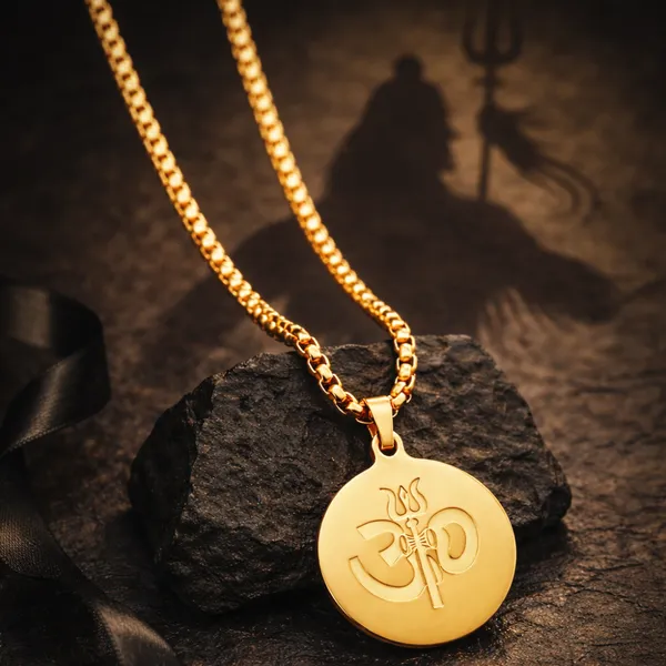 Om_Trishul_Pendant_Gold_Stainless_Steel_Necklace_Chain_For_Men_24_Inch__Necklace__gold_Stainless_steel