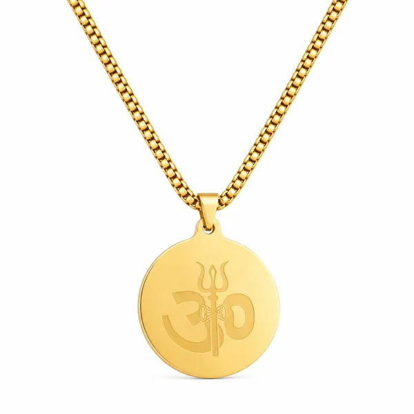 Om_Trishul_Pendant_Gold_Stainless_Steel_Necklace_Chain_For_Men_24_Inch__Necklace__gold_Stainless_steel