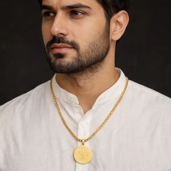 Om_Trishul_Pendant_Gold_Stainless_Steel_Necklace_Chain_For_Men_24_Inch__Necklace__gold_Stainless_steel