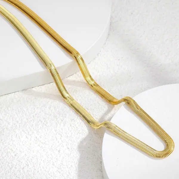 Luxury_Gold_Plated_3d_Snake_Chain_Necklace_For_Men_21_Inch__Necklace__gold_Stainless_steel