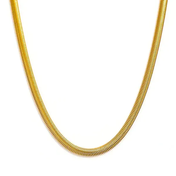 Luxury_Gold_Plated_3d_Snake_Chain_Necklace_For_Men_21_Inch__Necklace__gold_Stainless_steel