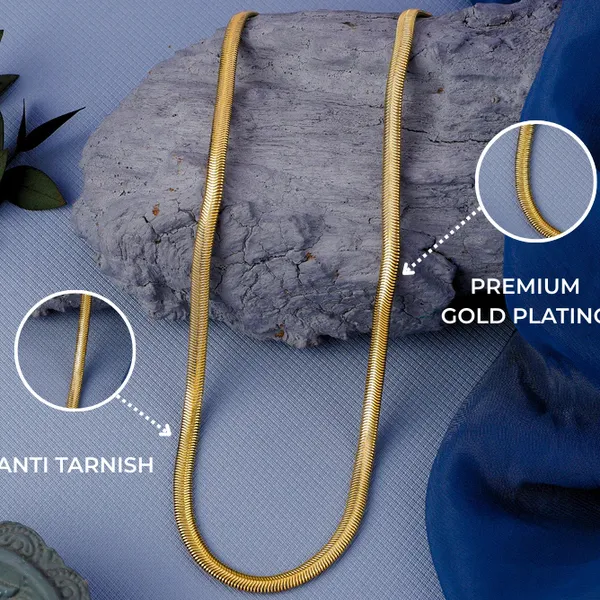 Luxury_Gold_Plated_3d_Snake_Chain_Necklace_For_Men_21_Inch__Necklace__gold_Stainless_steel
