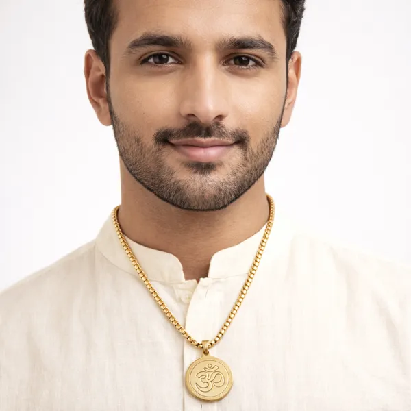 Om_Pendant_Gold_Stainless_Steel_Necklace_Chain_For_Men_24_Inch__Necklace__gold\_Stainless_steel