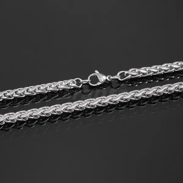 Stainless_Steel_Twisted_Necklace_Chain_For_Men_21_5_Inch__Necklace__silver_Stainless_steel