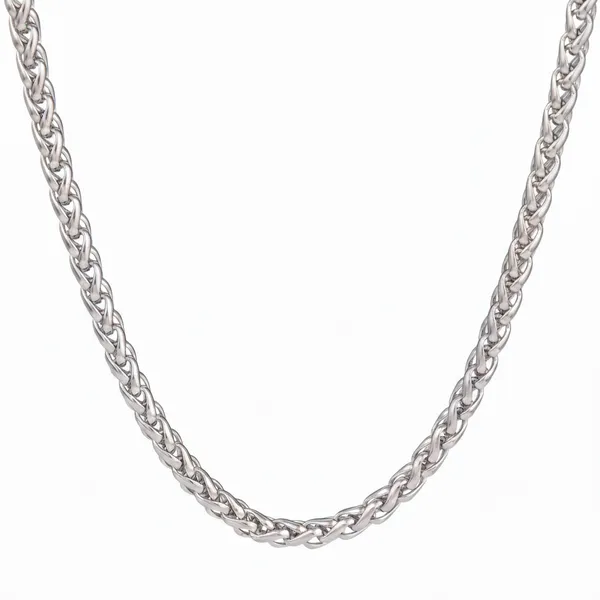 Stainless_Steel_Twisted_Necklace_Chain_For_Men_21_5_Inch__Necklace__silver_Stainless_steel
