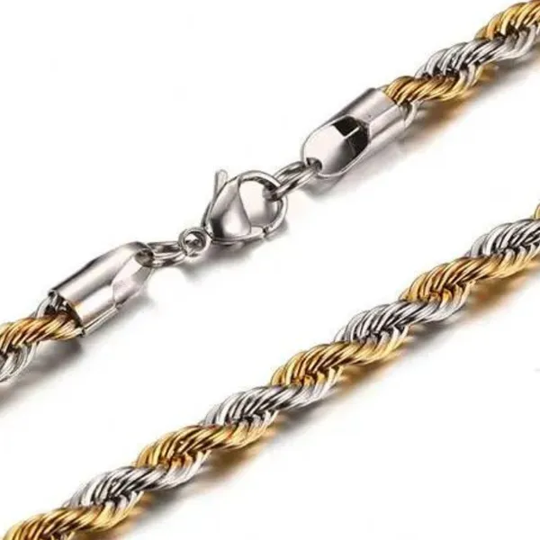 Branta_Men_S_Gold_Silver_Twist_Chain_21_5_Inch__chain_gold_Stainless_steel
