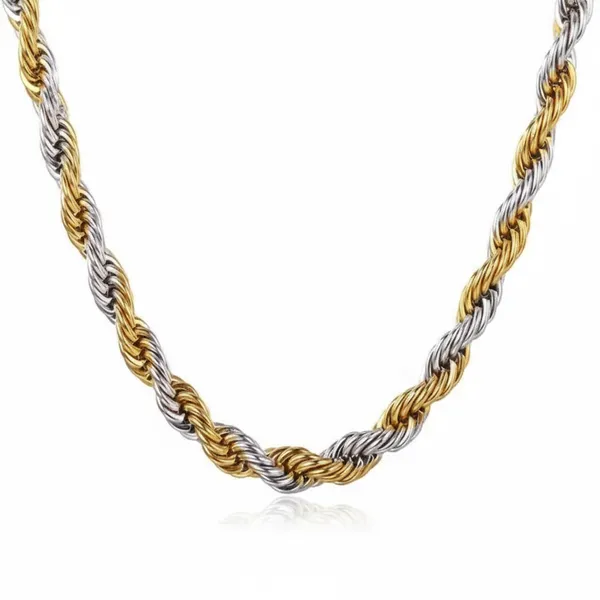Branta_Men_S_Gold_Silver_Twist_Chain_21_5_Inch__chain_gold_Stainless_steel