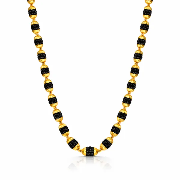 Gold_Plated_Rudraksha_Mala_For_Men_5_Mm__chain_gold_black_Stainless_steel