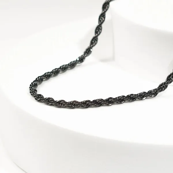 Black_Rope_Chain_Necklace_For_Men_22_Inch__Necklace__gold_Stainless_steel