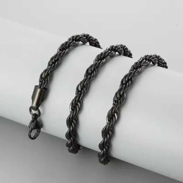 Black_Rope_Chain_Necklace_For_Men_22_Inch__Necklace__gold_Stainless_steel