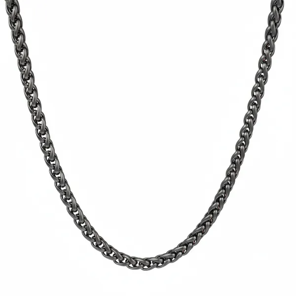 Black_Stainless_Steel_Wheat_Chain_For_Men_21_5_Inch__chain_black_Stainless_steel