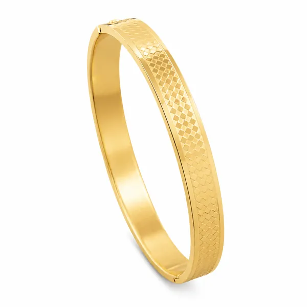 Cube_Pattern_Bracelet_For_Men_7_Inch__Bracelet__gold_Stainless_steel