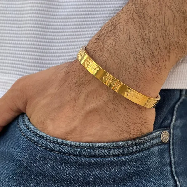 Divine_Ram_Men_S_Gold_Bracelet__Bracelet__gold_Stainless_steel