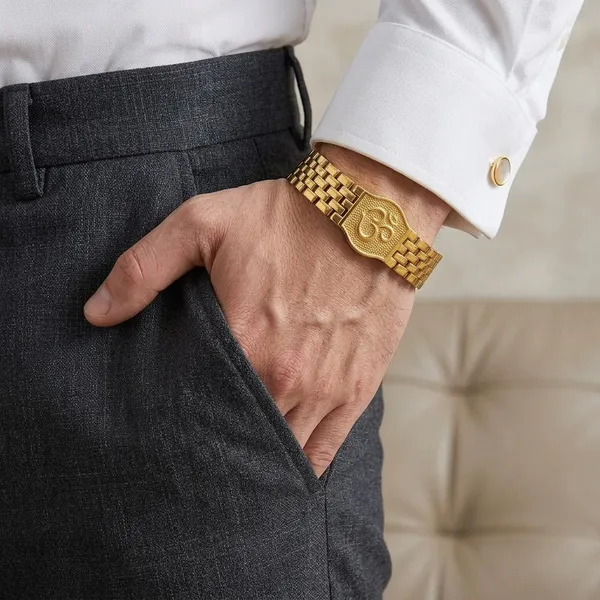 Premium_Om_Gold_Bracelet_For_Men__Bracelet__gold_Stainless_steel