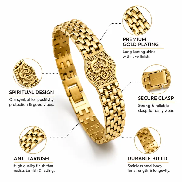 Premium_Om_Gold_Bracelet_For_Men__Bracelet__gold_Stainless_steel