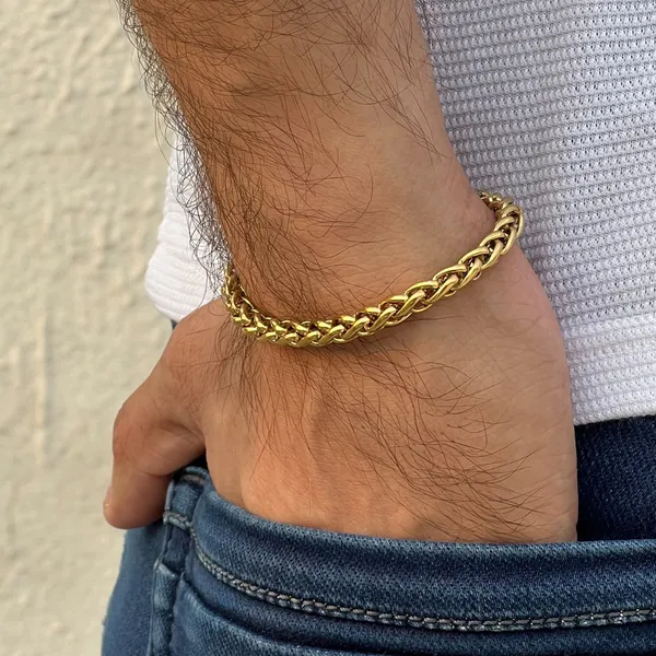 Round_Wheat_Bracelet_For_Men_Gold_Stainless_Steel_Fenyra__Bracelet__gold_Stainless_steel
