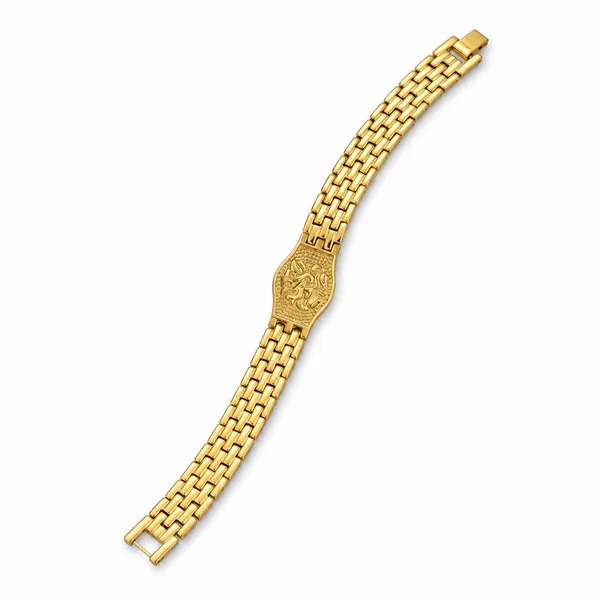 Premium_Ganesh_Gold_Bracelet_For_Men_8_Inch__Bracelet__gold_Stainless_steel
