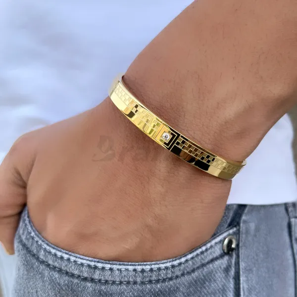 Memoir_Chess_Design_Gold_Bracelet_For_Men__Bracelet__gold_Stainless_steel