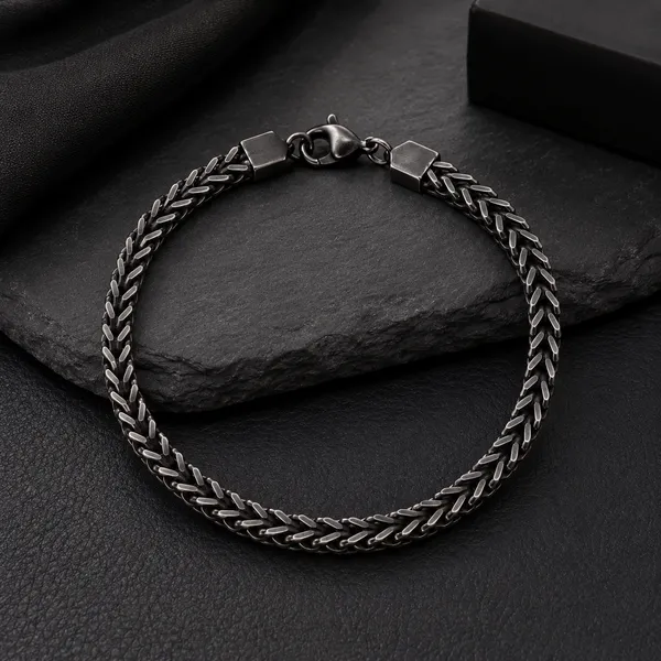 Silver_Chunky_Link_Stainless_Steel_Bracelet_For_Men_9_5_Inch__Bracelet__silver_Stainless_steel