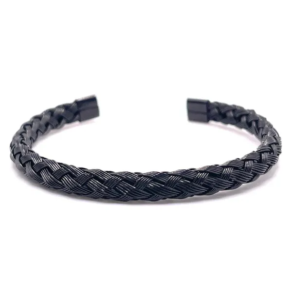 Black_Fashion_Charm_Cuff_Bracelet_For_Men__Bracelet__black_Stainless_steel