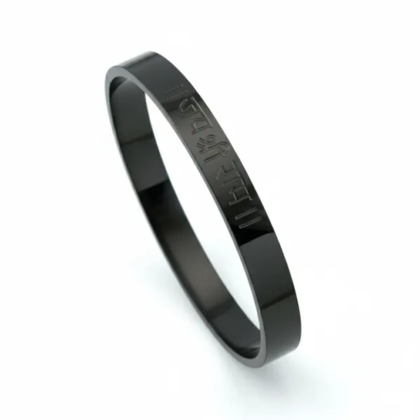 Jai_Shree_Ram_Shine_Men_S_Gold_Bracelet_Black_Bracelet__Black_Stainless_steel