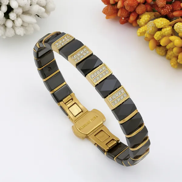 Diamond_Studded_Ceramic_Bracelet_For_Men__Bracelet__gold_Stainless_steel