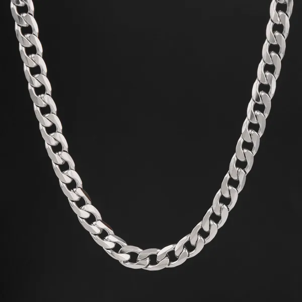 Silver_Stainless_Steel_Curb_Chain_Bracelet_Combo_For_Men__Bracelet__silver_Stainless_steel
